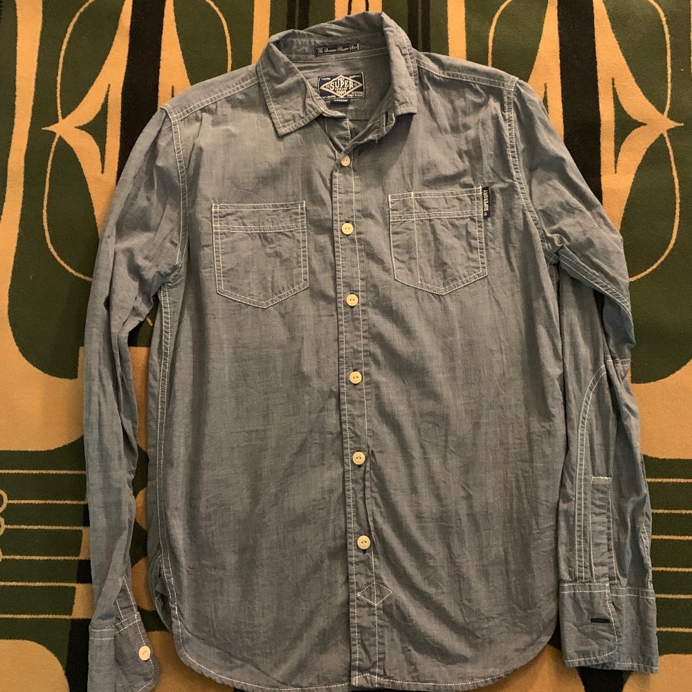 Light Grey Superdry Button Down